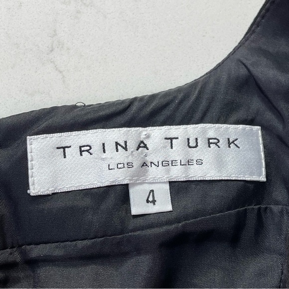 TRINA TURK - Pure Silk skirt Tory Sheath Dress Lined Womens Sz 4 - Picture 13 of 15
